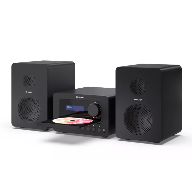 Sharp TOKYO DAB+ HI-FI mikro sistema namų garso sistemai, 40 W, juoda