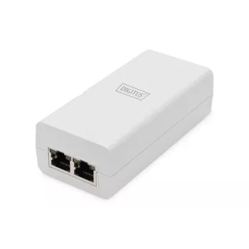 DIGITUS Gigabit Ethernet PoE+ Injektorius 802.3at, 30 W, mažas korpusas, baltas