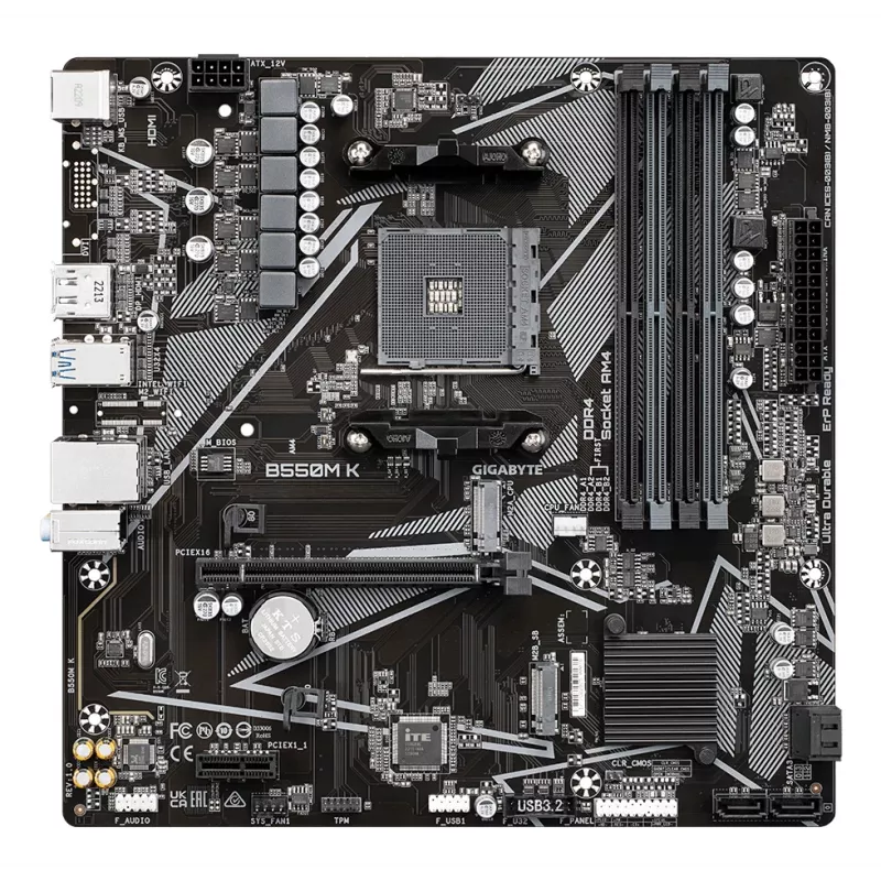 GIGABYTE B550M K pagrindinė plokštė