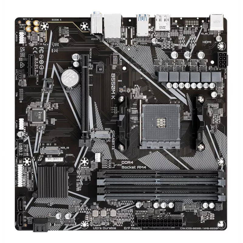 GIGABYTE B550M K pagrindinė plokštė