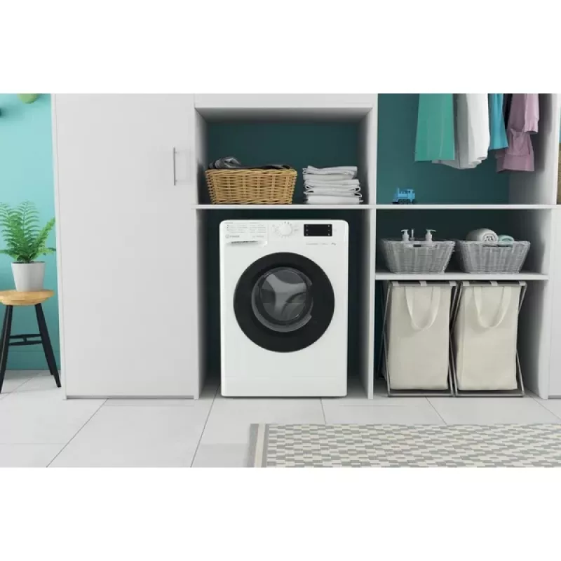 Indesit MTWSE 61294 WK EE skalbyklė, priekinis pakrovimas, 6 kg, 1151 aps./min., balta