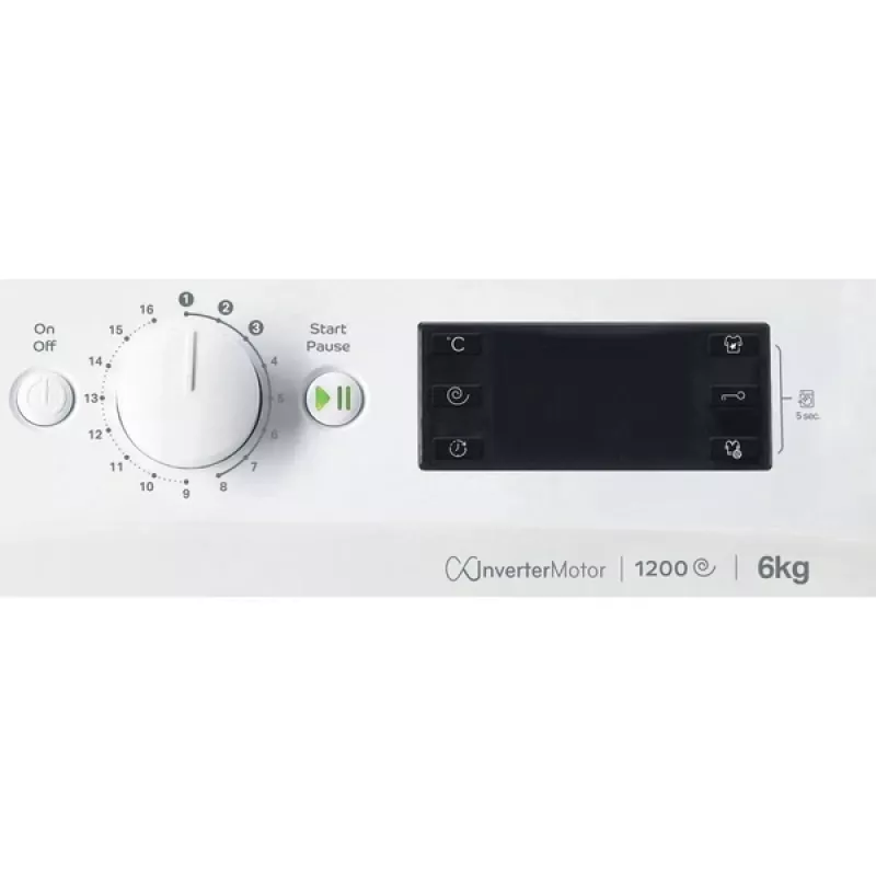 Indesit MTWSE 61294 WK EE skalbyklė, priekinis pakrovimas, 6 kg, 1151 aps./min., balta