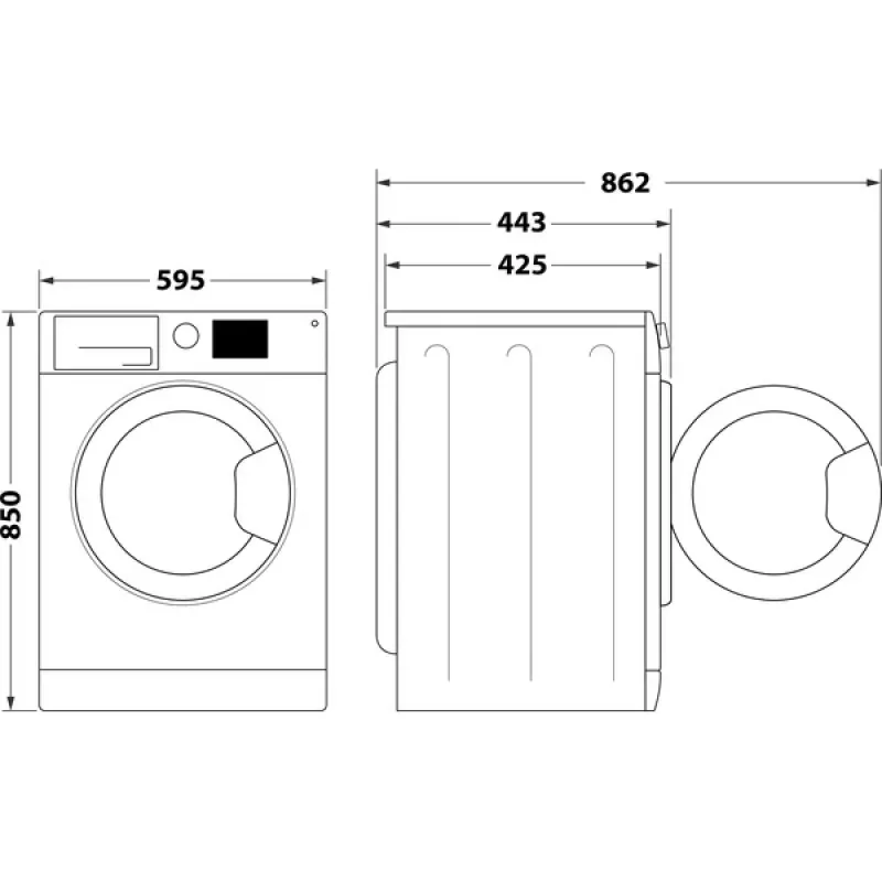Indesit MTWSE 61294 WK EE skalbyklė, priekinis pakrovimas, 6 kg, 1151 aps./min., balta