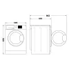 Indesit MTWSA 61294 WK EE skalbyklė, priekinė pakrova, 6 kg, 1151 aps./min., balta