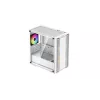 Korpusas DeepCool CC360 WH ARGB Mini Tower Baltas – Micro‑ATX/Mini‑ITX, grūdintas stiklas, 2x 3,5 colio + 3x 2,5 colio, 2x priekiniai 120 mm ventiliatoriai
