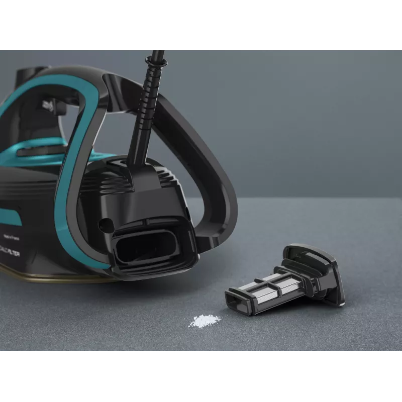 Tefal Puregliss FV8066 sausas ir garinis lygintuvas su Durilium AirGlide Autoclean padu, 3000 W, juodas, mėlynas