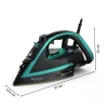 Tefal Puregliss FV8066 sausas ir garinis lygintuvas su Durilium AirGlide Autoclean padu, 3000 W, juodas, mėlynas
