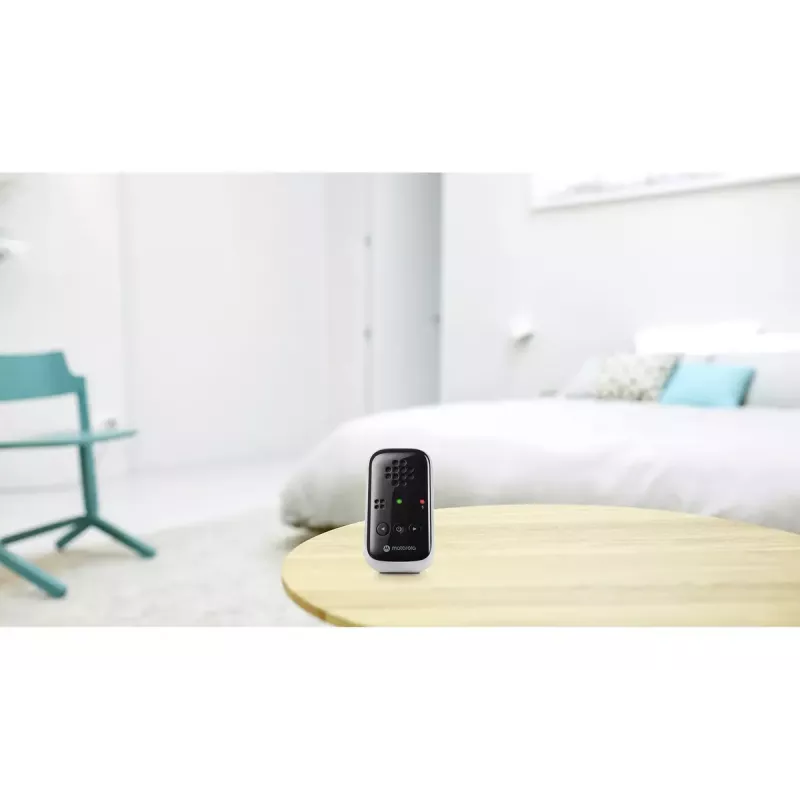 Audio kūdikio monitorius Motorola PIP10 su DECT belaidžiu ryšiu, didelio jautrumo mikrofonu, nešiojamu tėvų bloku