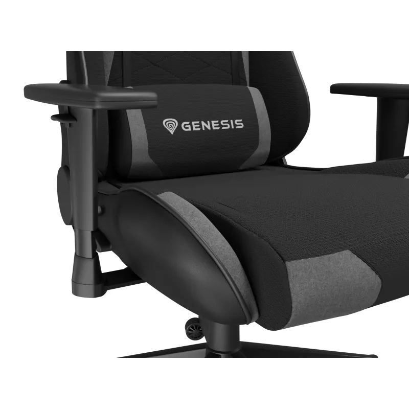 Žaidimų kėdė GENESIS NITRO 440 G2 Minkštas sėdėjimas Juoda Pilka Maks. svoris 120 kg