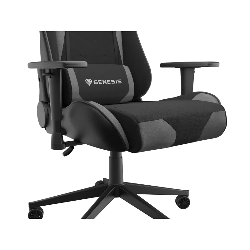Žaidimų kėdė GENESIS NITRO 440 G2 Minkštas sėdėjimas Juoda Pilka Maks. svoris 120 kg