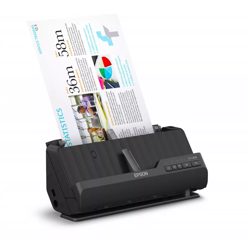 Epson ES-C320W ADF + lakštų skaitytuvas 600 x 600 DPI A4 Juodas