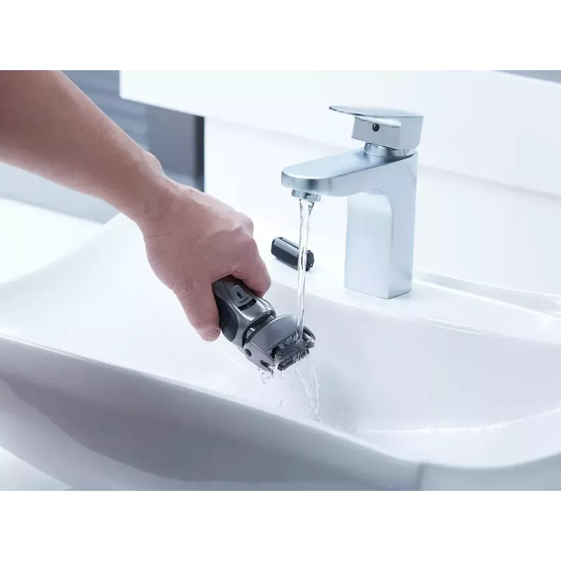 Folijinis skustuvas Panasonic ES-RW33 juodas sidabrinis AC baterija 21 min