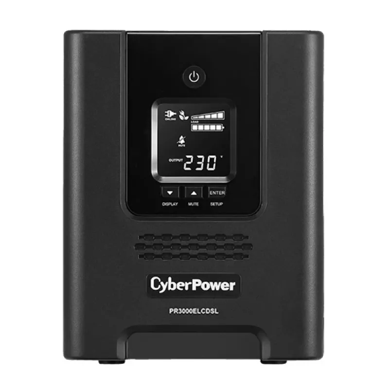 Nepertraukiamo maitinimo šaltinis CyberPower PR3000ELCDSL, Line-Interactive, 3 kVA, 2700 W, 9 lizdai
