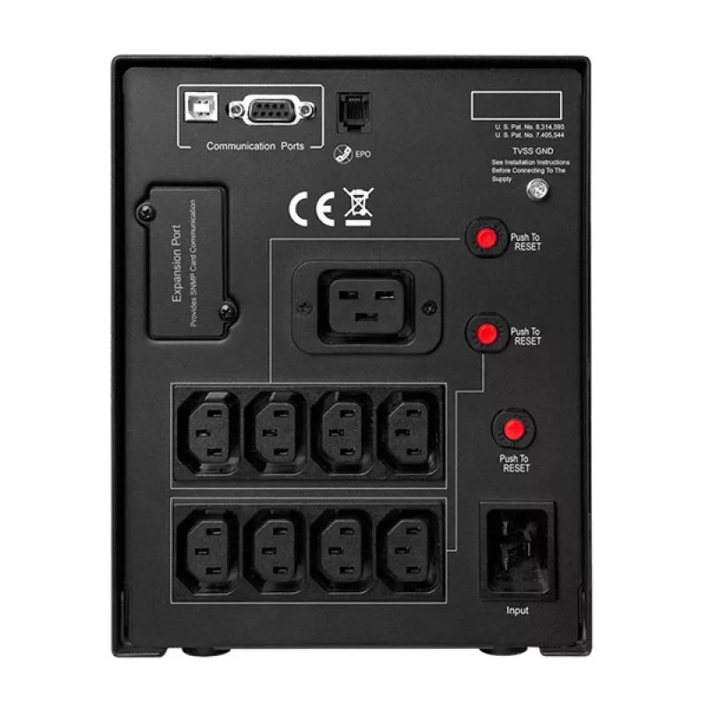 Nepertraukiamo maitinimo šaltinis CyberPower PR3000ELCDSL, Line-Interactive, 3 kVA, 2700 W, 9 lizdai