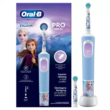 Oral-B Pro Kids vaikiškas besisukantis-osciliuojantis dantų šepetėlis Šviesiai mėlyna