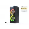 Vakarėlių kolonėlė Sharp PS-949 — 2.1 kanalai, 132 W PMPO, 8 col. žemų dažnių garsiakalbis, Bluetooth A2DP/AVRCP, laidinis ir belaidis, juoda, plastikinis korpusas