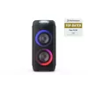 Vakarėlių kolonėlė Sharp PS-949 — 2.1 kanalai, 132 W PMPO, 8 col. žemų dažnių garsiakalbis, Bluetooth A2DP/AVRCP, laidinis ir belaidis, juoda, plastikinis korpusas