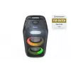Vakarėlių kolonėlė Sharp PS-949 — 2.1 kanalai, 132 W PMPO, 8 col. žemų dažnių garsiakalbis, Bluetooth A2DP/AVRCP, laidinis ir belaidis, juoda, plastikinis korpusas