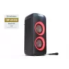 Vakarėlių kolonėlė Sharp PS-949 — 2.1 kanalai, 132 W PMPO, 8 col. žemų dažnių garsiakalbis, Bluetooth A2DP/AVRCP, laidinis ir belaidis, juoda, plastikinis korpusas