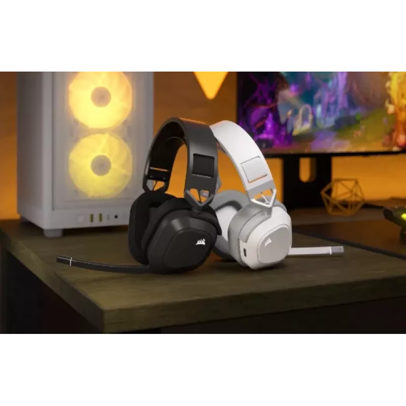 CORSAIR HS80 MAX belaidės ausinės žaidimams – plieno pilka