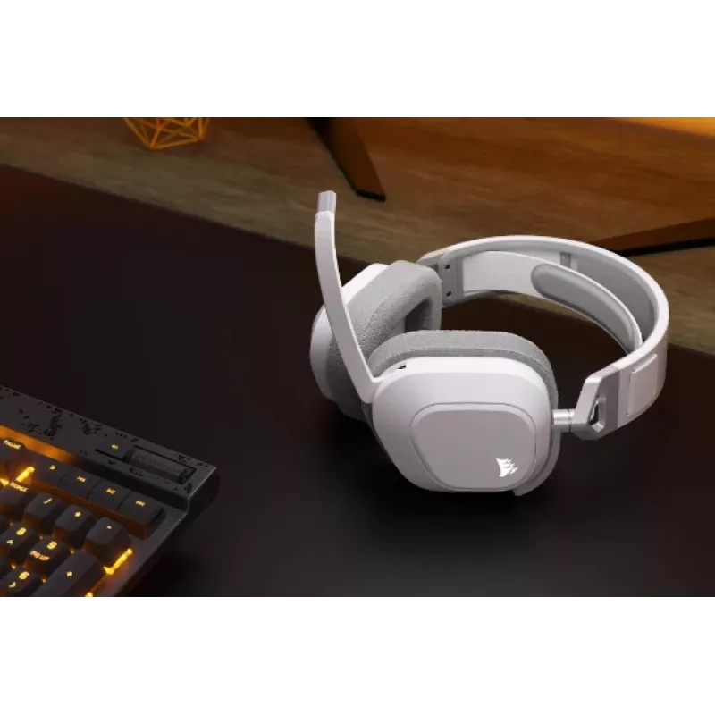 CORSAIR HS80 MAX belaidės žaidimų ausinės - baltos