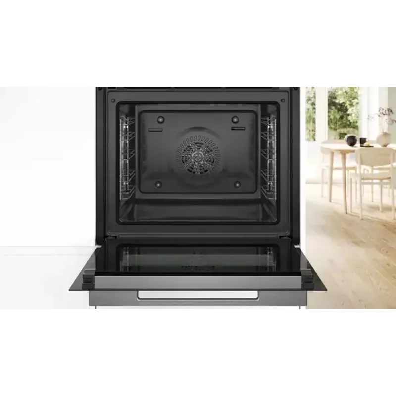 Įmontuojama elektrinė orkaitė Bosch HBG7721W1S, 71L, pirolizė