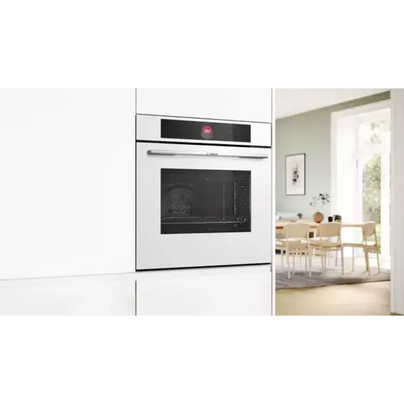 Įmontuojama elektrinė orkaitė Bosch HBG7721W1S, 71L, pirolizė