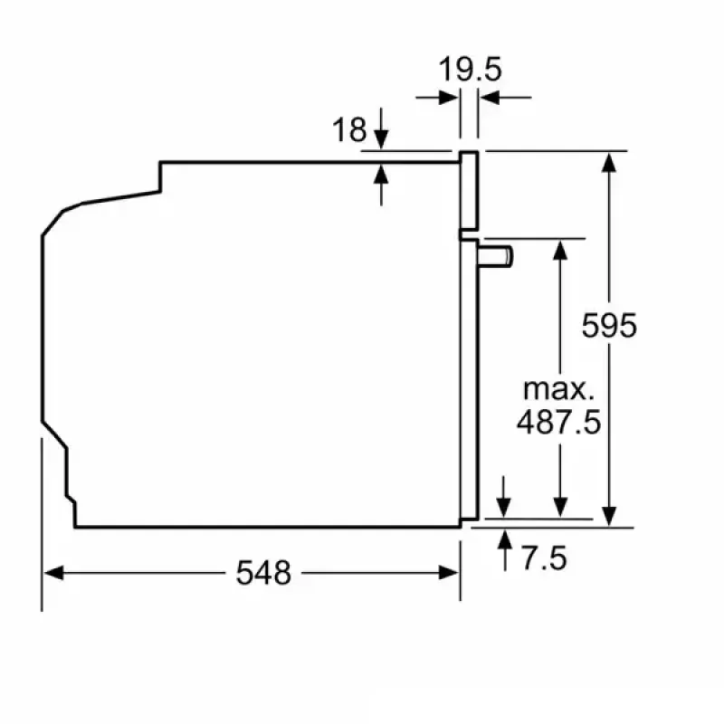 Įmontuojama elektrinė orkaitė Bosch HBG7721W1S, 71L, pirolizė
