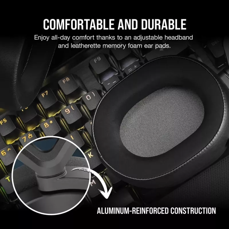 CORSAIR Gaming Headset HS65 Wireless – anglies spalvos