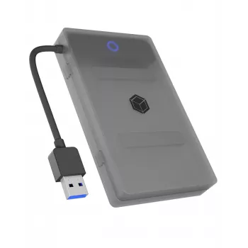 ICY BOX IB-AC603b-U3 išorinis HDD/SSD dėklas, antracitas, juoda, 2.5 colio