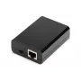 DIGITUS Gigabit PoE+ skirstytuvas, 10/100/1000 Mbps, 24W Įvadas: 802.3at PoE, Išvadas: 5V/2A, 9V/2A, 12V/2A, plastikinis korpusas, juoda