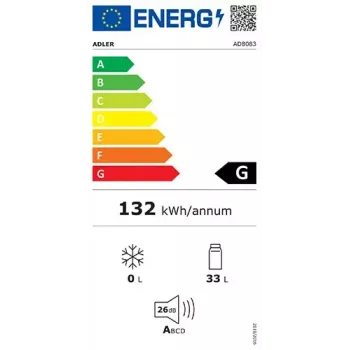 Termoelektrinis vyno aušintuvas Adler AD 8083 – 12 butelių, laisvai pastatomas, juodas, 33 l, 12–18 °C
