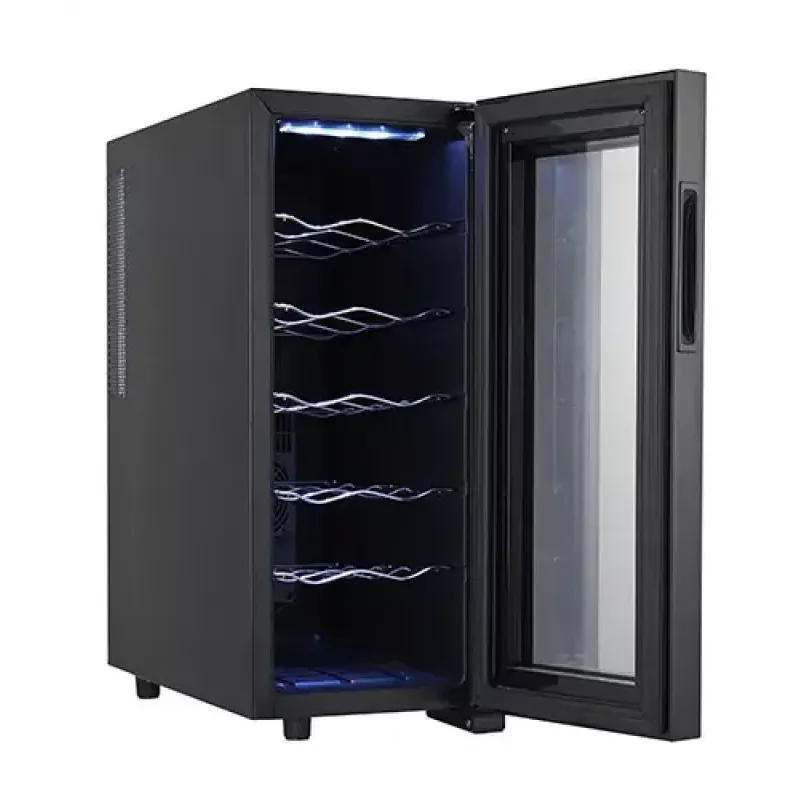 Termoelektrinis vyno aušintuvas Adler AD 8083 – 12 butelių, laisvai pastatomas, juodas, 33 l, 12–18 °C