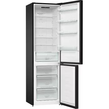 Gorenje NRK6202EBXL4 šaldytuvas-šaldiklis, laisvai pastatomas, 331 L, juodas