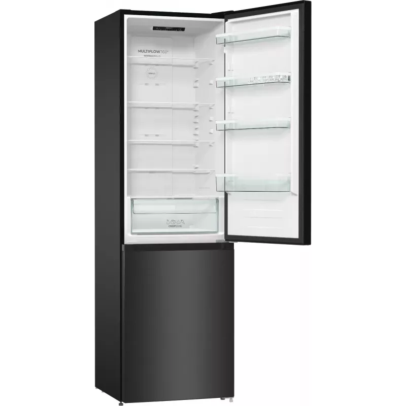Gorenje NRK6202EBXL4 šaldytuvas-šaldiklis, laisvai pastatomas, 331 L, juodas