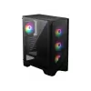 Korpusas MSI MAG FORGE 120A AIRFLOW Midi Tower — Juodas, Grūdintas Stiklas, Tinklelis, 3×120mm priekiniai ventiliatoriai, 2×120mm viršutiniai ventiliatoriai, ATX palaikymas