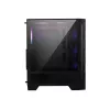 Korpusas MSI MAG FORGE 120A AIRFLOW Midi Tower — Juodas, Grūdintas Stiklas, Tinklelis, 3×120mm priekiniai ventiliatoriai, 2×120mm viršutiniai ventiliatoriai, ATX palaikymas