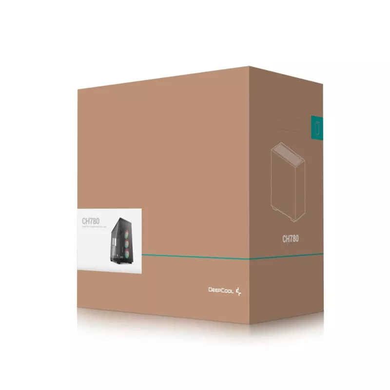 Korpusas DeepCool CH780 Tower Full Tower, E-ATX, grūdintas stiklas, aRGB, USB-C, maks. GPU 480 mm