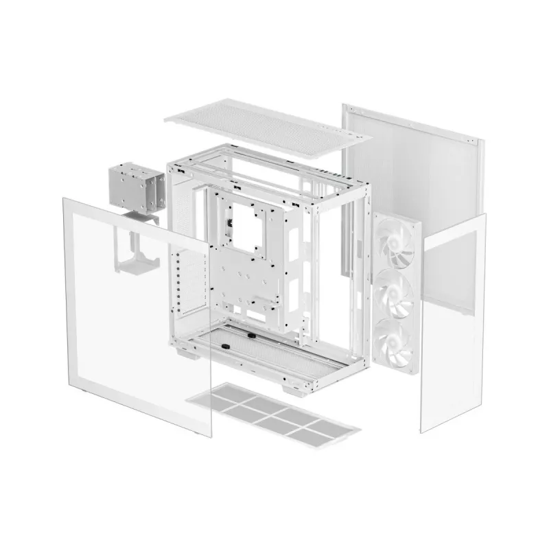PC korpusas DeepCool CH780 WH Tower White — Full Tower, E-ATX, grūdintas stiklas, aRGB, 48 cm GPU, 13,2 cm aušintuvas