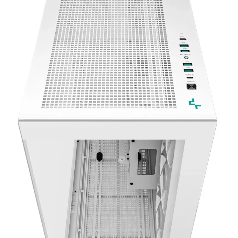 PC korpusas DeepCool CH780 WH Tower White — Full Tower, E-ATX, grūdintas stiklas, aRGB, 48 cm GPU, 13,2 cm aušintuvas