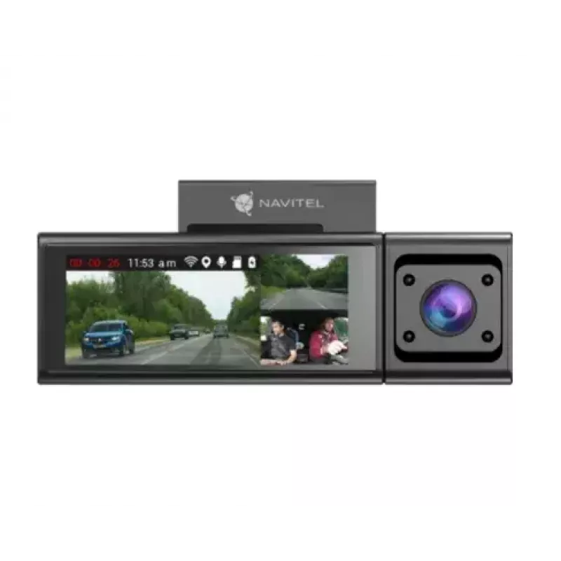 Navitel RC3 PRO trijų kanalų vaizdo registratorius, Full HD, GPS, Wi-Fi, 3,16″ IPS 820x320 ekranas, SD kortelės iki 128 GB, žemėlapiai pridėti