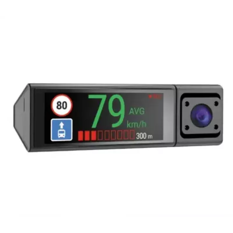 Navitel RC3 PRO trijų kanalų vaizdo registratorius, Full HD, GPS, Wi-Fi, 3,16″ IPS 820x320 ekranas, SD kortelės iki 128 GB, žemėlapiai pridėti