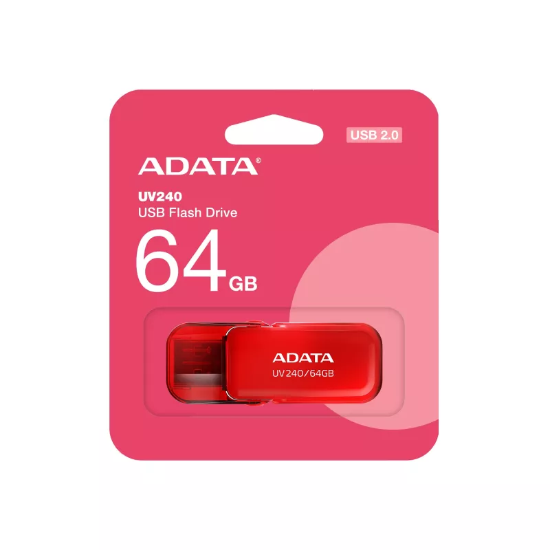 ADATA UV240 USB atmintukas 64 GB USB Type-A 2.0 Raudonas