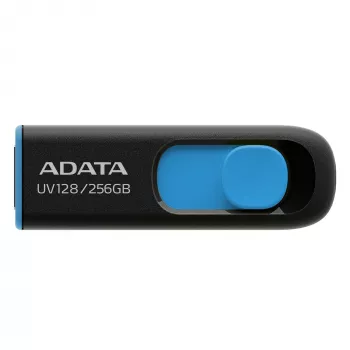 ADATA UV128 USB atmintukas 256 GB USB Type-A 3.2 Gen 1 (3.1 Gen 1) Juoda, Mėlyna