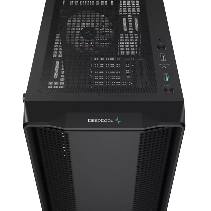 Korpusas DeepCool CC560 ARGB V2 Midi Tower Black — ATX/Micro‑ATX/Mini‑ITX, grūdintas stiklas, aRGB, palaiko iki 370 mm GPU