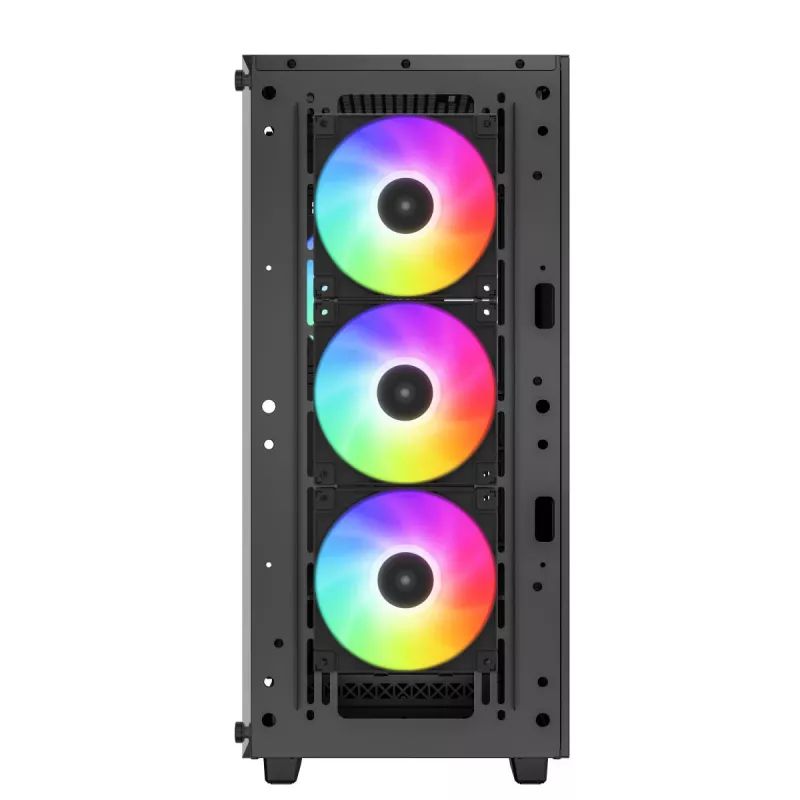 Korpusas DeepCool CC560 ARGB V2 Midi Tower Black — ATX/Micro‑ATX/Mini‑ITX, grūdintas stiklas, aRGB, palaiko iki 370 mm GPU