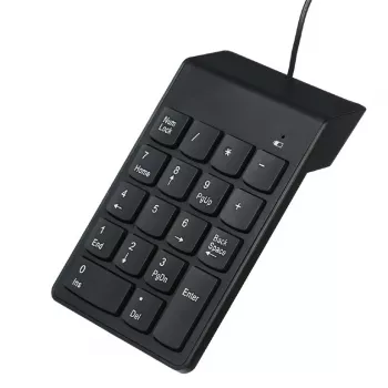 Skaitmeninis klaviatūros blokas GEMBIRD KPD-U-03 USB 18 klavišų žirklinis mechanizmas, 1,45 m laidas, juodas