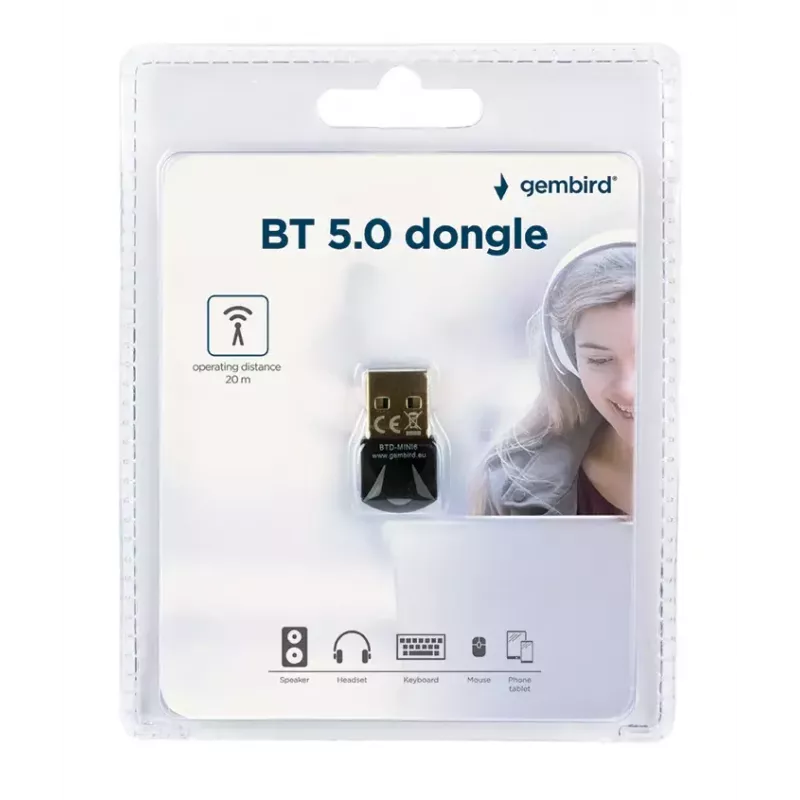 Belaidžio ryšio USB adapteris Bluetooth Gembird BTD-MINI6
