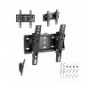 Gembird WM-42T-02 nuožulnus televizoriaus tvirtinimas prie sienos 23–42", kampas -12°/+12°, VESA 75x75–200x200, iki 30 kg, 5,3 cm nuo sienos, iš plieno, juodas
