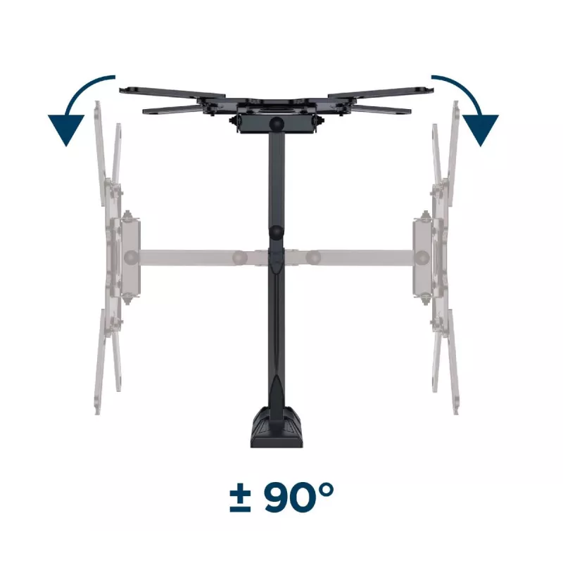 GEMBIRD Premium pilno judesio TV laikiklis ant sienos, 32-55 col., 32 kg